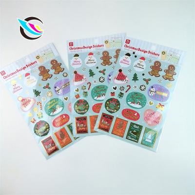 中国 Decorative Sticker Ribbon stickers paper sticker Christmas DIY decoration seal sticker 販売のため