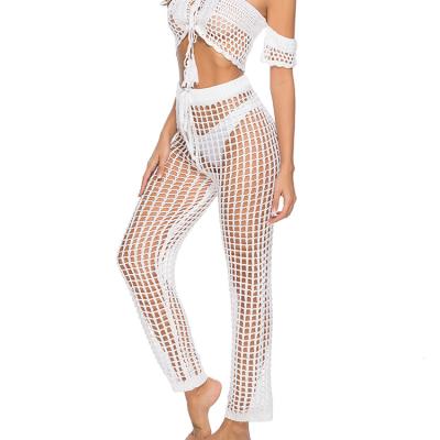 China Wholesale Custom Made Breathable Mesh Beach Pants Women Belt Nightclub Resort for sale