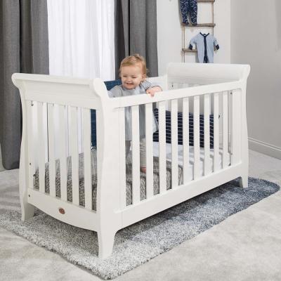 China Boori Modern White Natural Solid Wood Kids 4 in 1 Universal Crib Small Wooden Crib Hutch for Newborn for sale