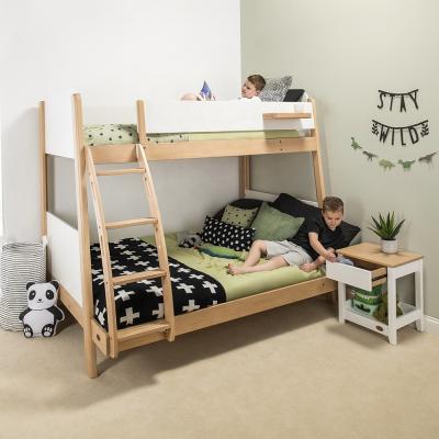 China Boori OEM ODM Adults Kids Modern Wooden Furniture Full Over Full Double Bunk Bed Mother And Child Bed for sale