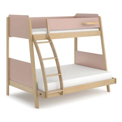 China Modern Twin Wooden Bunk Bed Manufacturers Boori Kids Solid Wood Double Bunk Bed With Stairs for sale