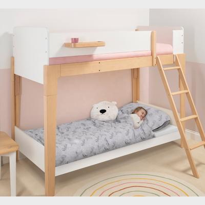 China Boori ODM Modern Natural Wood Single OEM Kids Double Loft 3 In 1 Bunk Bed for sale