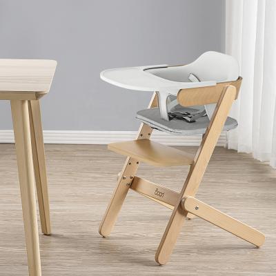 China Unique Safety Confortable Baby Highchair B2B Boori Modern Multifunctional 3-In-1 Children Only Feeding Baby Wooden Referee Chair for sale