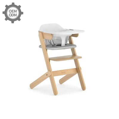 China Safety Comfortable Baby Highchair B2B Boori 2in1 Toddler Multi Function Referee Chair Baby Solid Wood Dining Feeding Only for sale