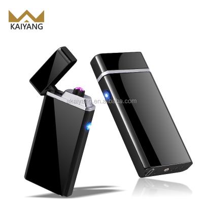 China 2018 New Usb Usb Double Electric Black Arc Lighter Rechargeable Black Arc Lighter Rechargeable Cigarette Lighters for sale