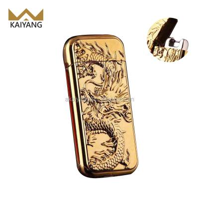 China Wholesale Electronic Single Arc Cigarette Metal Engraved Dragon Lighter for sale