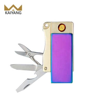 China 2019 Multifunctional New Product Lighter New Product Electric Windproof Usb Electric Coil Lighter Knife for sale