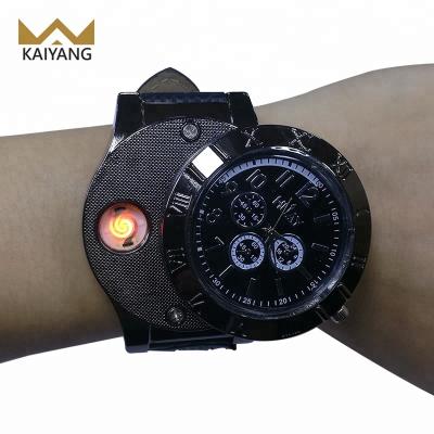 China Electronic Flameless Rechargeable Cigarette USB Lighter Watch for sale