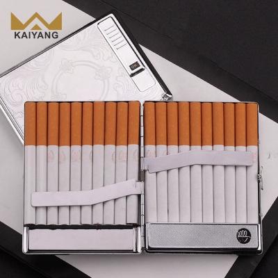 China Silver Color Refillable Hot Sale Electronic Cigarette Holder Windproof Flameless Lighter for sale