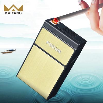 China New Design High Capacity Creative Focus Brand Rechargeable USB Cigarette Holder Lighter for sale