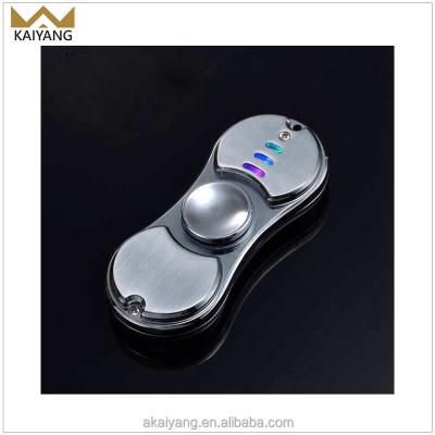 China Electronic Usb Rechargeable Heating Coil Led Finger Spinning Lighter for sale