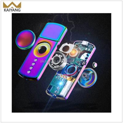 China Electronic Lighter Spinner USB Electronic Slim Finger LED Electro Rechargeable Smoking for sale