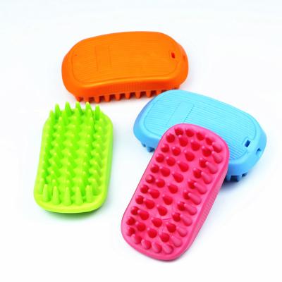 China Viable Dog Cat Massage Bath Brush Comb Silicone Soft Soft Bristle Pets Quickly Cleaning Brush Tools for sale