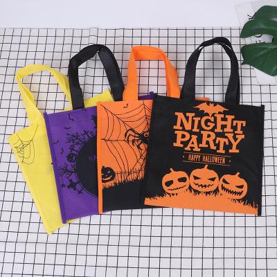 China 2021 Hot Selling Amazon Non-Woven Printed Handbag Halloween Holiday Candy Bag Halloween Bag For Festival Promotion for sale