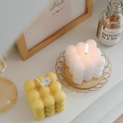 China Hot Selling Korean Net Red Natural INS Soy Wax Bubble Cube Natural Fragrance Scented Candles For Home Decoration for sale