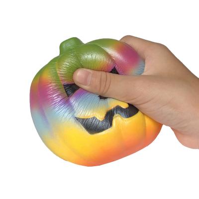 China Relieve Stress 7CM Halloween Pumpkin Squishay Ball Squeeze Toys Scary Halloween Gift Squish Toy Slow Rising Fruit Scented for Relaxation for sale