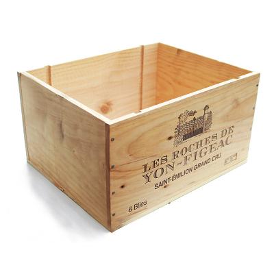 China Cedar Solid Wood Box Retro Style Custom Logo Beer Packing Wooden Wine Crate for sale