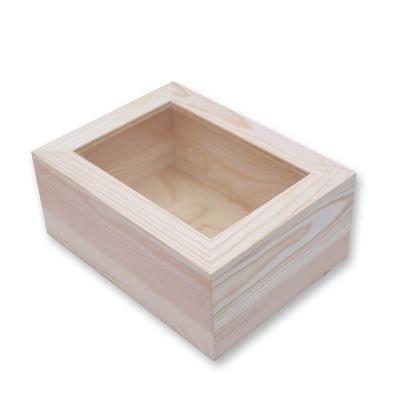 China Beautiful Handmade Natural Wooden Lid Upper Chakra Clear Wooden Gift Box for sale