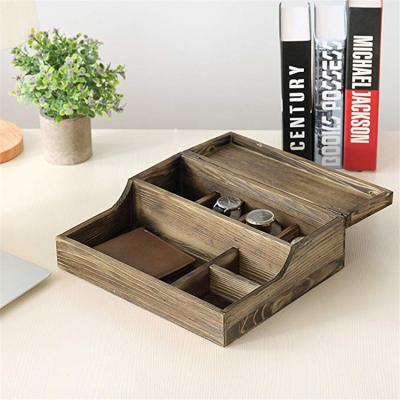 China Handmade antique desktop solid wood wooden cosmetic box wooden storage box watch box large for sale