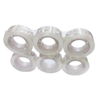 China Waterproof Super Clear Transparent Transparent Stationery Packaging Box Tape Stationery BOPP Tape for sale