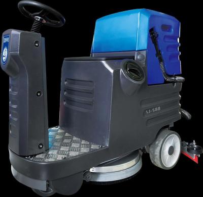 China Hotels LJ-588 Scrubbing absorbing water Auto Floor Scrubber Polishing Machine for hotel/garage/shopping mall for sale