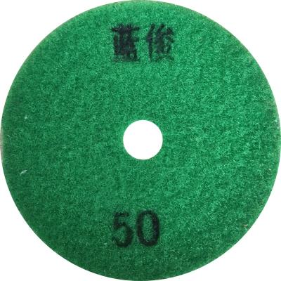 China Lanjun Hot selling 4 inch marble water grinding disc diamond soft abrasive pad 50#--3000# for sale