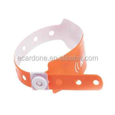 China Waterproof/waterproof kids wristband lock clasp/china pvc rfid festival id wristband custom, plastic recycle wristbands for events for sale