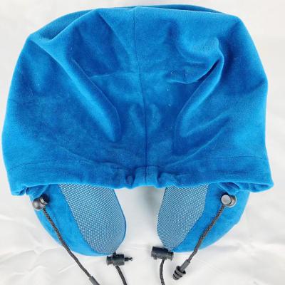 China Anti-Static Good Quality Best Selling Competitive Price U Shape Memory Foam Reversible Travel Neck Pillow With Hat for sale