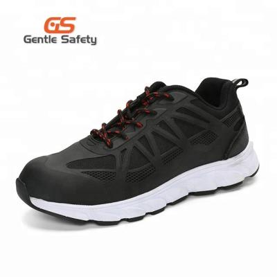 China Steel Toe Rubber Sole Safety Shoes With CE Certificate Black for sale