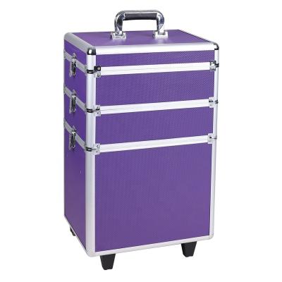 China China Manufacturer OEM JAFRA Supplier Waterproof Nail Trolley Case Aluminum Beauty Case For Makeup Studio for sale