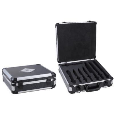 China Waterproof Lockable Aluminum Aluminum Packing Box Storage Knife Box 40.5X39X14cm Hard Sword Case With Foam for sale