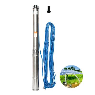 China Deep Well High Pressure Family Homes 2hp Submersible Solar Water Pump for sale