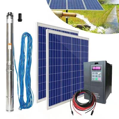 China High quality energy saving stainless steel pumping system 50m solar head solar water pump for agriculture system for sale