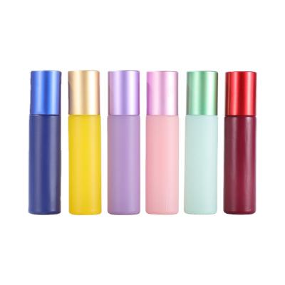 China 5ML 8ML 10ML Cosmetic Customized Glass Roll On Ball Bottles For Essential Oils for sale