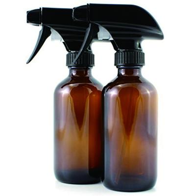 China Custom Shampoo 1240ml 500ml Thick Bottom Frosted Boston Amber Brown Round Glass Bottles With Spray for sale