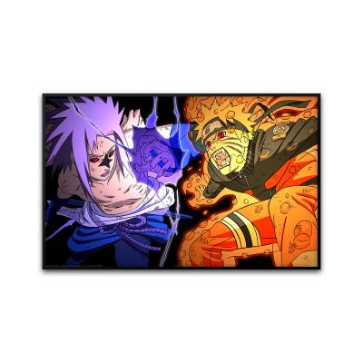 China Japanese Led Herolion 3D Light Anime Cartoon Narutos Action Number Poster Paintings for sale