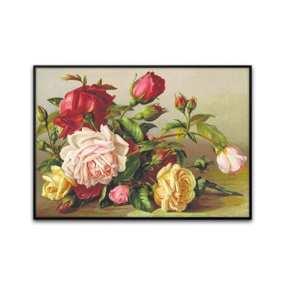 China Herolion Led Light Highly Customized Wood Frame 3D Wall Art Flowers Paintings for sale