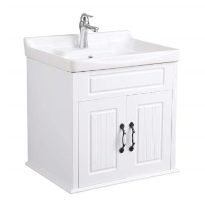 China CLASSIC Bathroom Sink and Combo Cabinet Bathroom Vanity Cabinet Wall Hung High Gloss Paint for sale