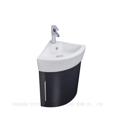 China Small Modern Corner Curved Bathroom Cabinet Bathroom Sink Cabinet Basin Ceramics Bathroom Cabinet for sale