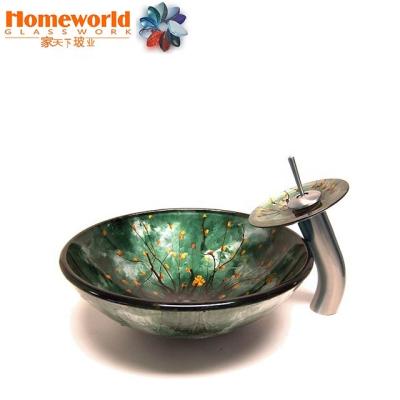 China Contemporary Color Basin Glass Tempered Glass for sale