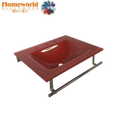 China Contemporary Glass Sanitary Wash Basin Toilet Sink Set South America for sale