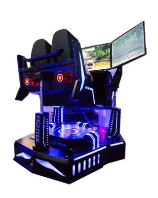 China Super Racing Metal Screen Simulator 3 Cockpit Playground 2 Player Racing Car Simulator Indoor Equipment for sale