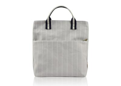 China Vintage Stripe Canvas Tote Bags Sturdy Durable With Cotton Webbing Handle for sale