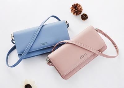 China Ladies Simple Pu Leather Shoulder Bag , Oem Slung Fashion Long Wallet for sale