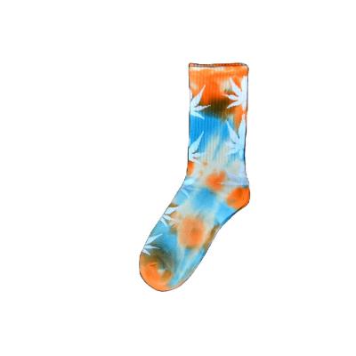 China QUICK DRY Men Fashion Sports Cushion Knocks Daily Dress Hip Hop Tie Dye Street Socks for sale