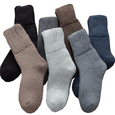 China Breathable Winter Cotton Double Yarn Deep Bump Old Heavy Terry Cushion Warm Socks For Men for sale