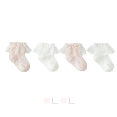 China OEM QUICK DRY custom kids combed cotton lace thongs high quality baby white socks for summer for sale