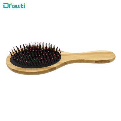 China Custom Hairbrush Waterproof Logo Bamboo Paddle Hair Brush Private Logo Boar Bristle Detangling Massage for sale