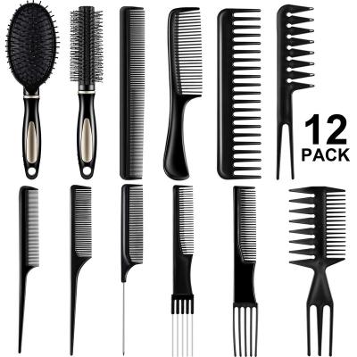 China For Home Use High Quality Professional Haircut Plastic Hair Comb Set Plastic Combs For Hairdressers Comb Plastic Salon for sale