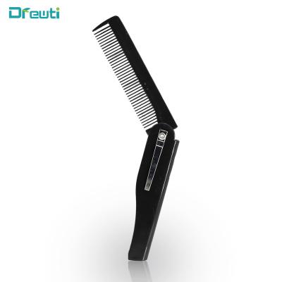 China For Home Use Foldable Comb Luxury Ladies Cutting Folding Man Tortois Dinosaur Amenity Running Portable Titanium Cellulose Twoinone Folding for sale